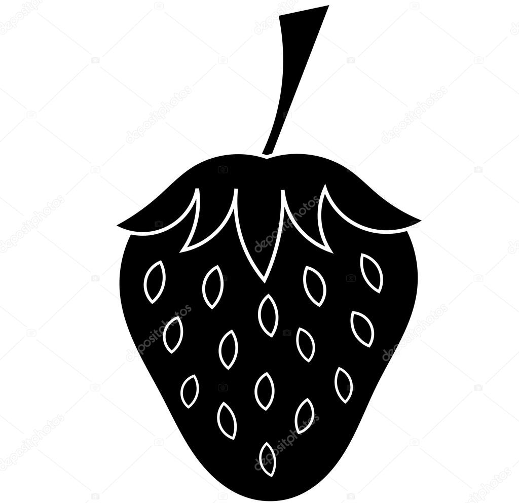 Silhouette simple strawberry — Stock Photo © Alikssa 101151806