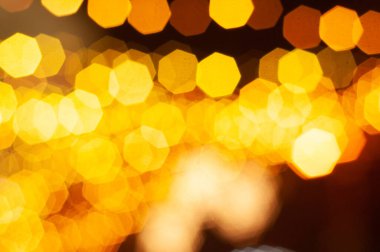 Sarı parlak yakın plan bulanık bokeh arkaplan