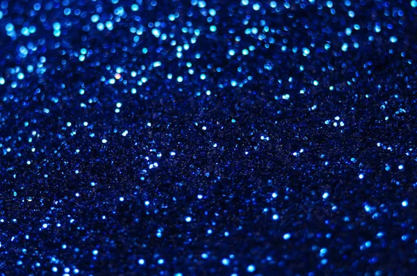 Kleine Kruimelglitter Glanzende Feestelijke Wazig Blauw — Stockfoto