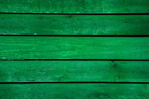 Green Old Sloppy Boards Background Close — Stock Photo, Image