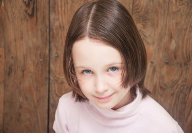 blue-eyed girl looking at you