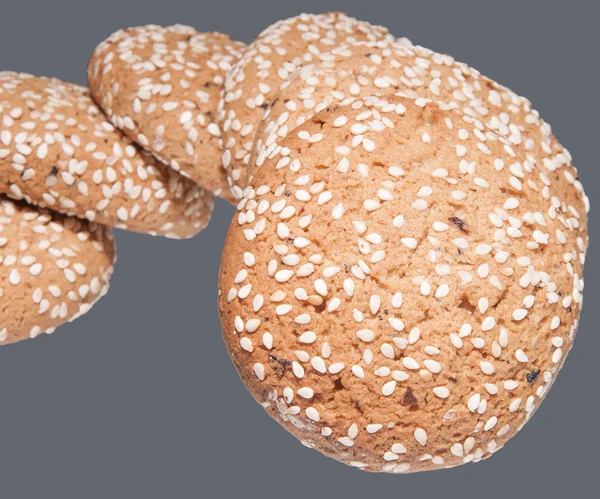 Biscotti di farina d'avena isolati — Foto Stock