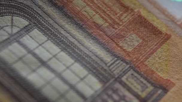 Französische Euros Und Banknoten Aus Nächster Nähe — Stockvideo