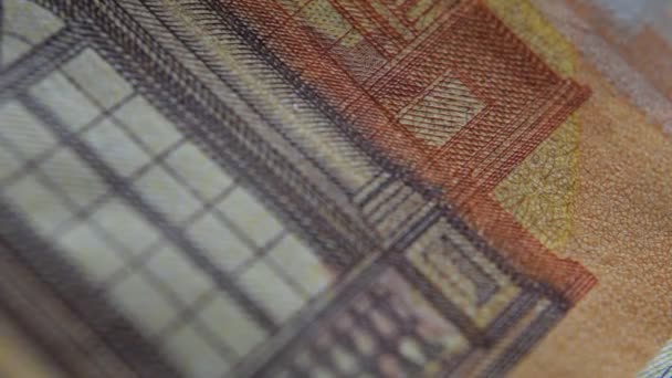 Κοντινό Πλάνο Στο Δανικό Νόμισμα Ευρώ — Αρχείο Βίντεο