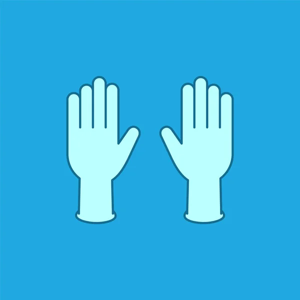 Chroniące Rękawice Medyczne Para Gumowych Rękawiczek Znak Lub Symbol Rękawic — Wektor stockowy