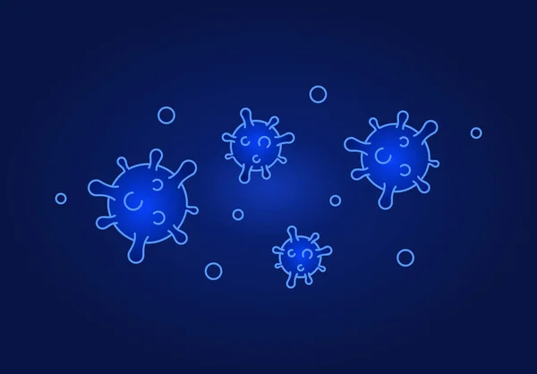 Covid 포스터 코로나 바이러스가 공중을 대한민국의 제19 지정되어 공간의 코로나 — 스톡 벡터