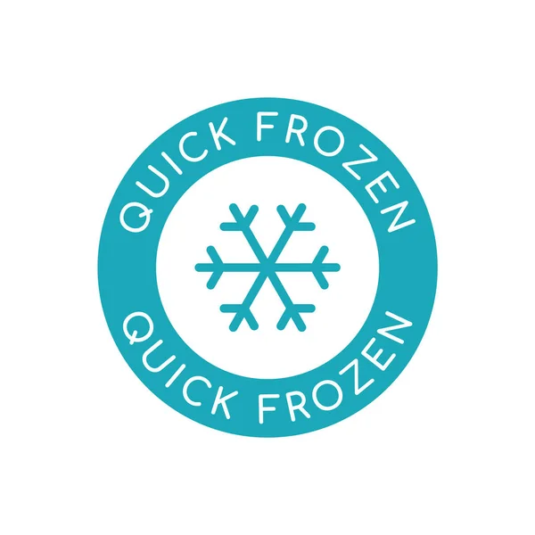 Quick Frozen Icon Blue Snowflake Circle Quick Freezing Method Reducing — Stock Vector