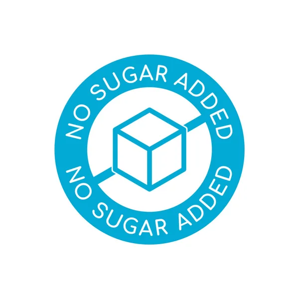 Sin Azúcar Añadido Icono Producto Alimenticio Sin Logotipo Símbolo Adicional — Vector de stock