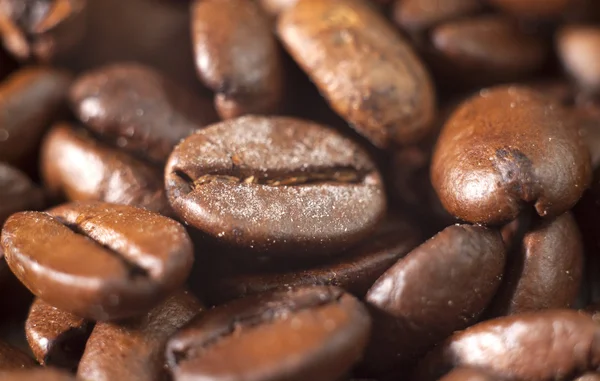 Roasted coffee beans close-up Royalty Free Stock Images