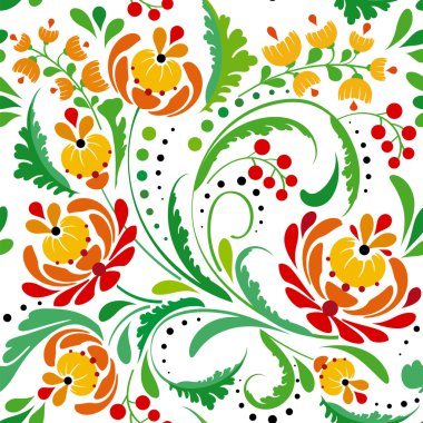 Floral swirls ile seamless modeli