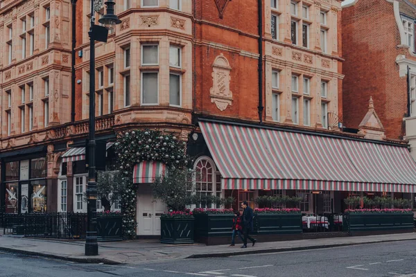 London Dezember 2020 Weihnachtsdekoration Der Außenfassade Von Harry Bar Einem — Stockfoto