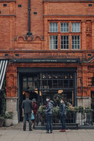 London Storbritannien December 2020 Fasad Higgins Kafé Mayfair Ett Välmående — Stockfoto