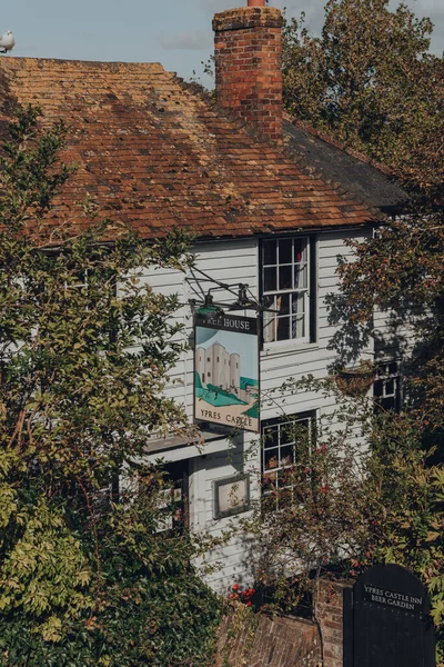 Rye October 2020 High Angle View Ypres Castle Inn Pub — Foto Stock