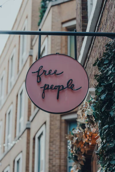 London November 2020 Close Sign Free People Shop Covent Garden — Foto de Stock