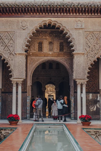 Siviglia Spagna Gennaio 2020 Veduta Del Cortile Del Patio Maidens — Foto Stock