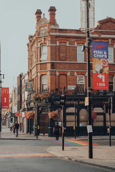Londres Royaume Uni Août 2020 Fermeture Pubs Boutiques Sur High — Photo