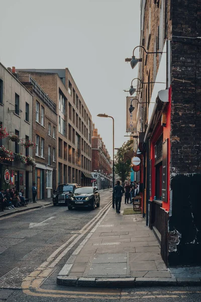 London Großbritannien September 2021 Eine Reihe Von Restaurants Einer Straße — Stockfoto