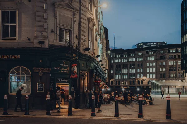 Londen Verenigd Koninkrijk September 2021 Zicht Railway Tavern Pub Een — Stockfoto