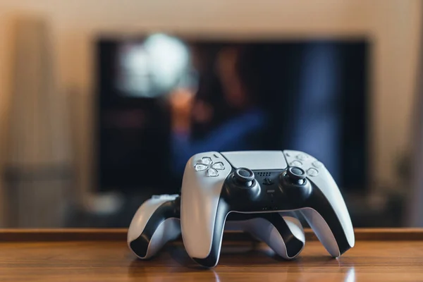 London Großbritannien Mai 2021 Zwei Controller Für Playstation Ps5 Hause — Stockfoto