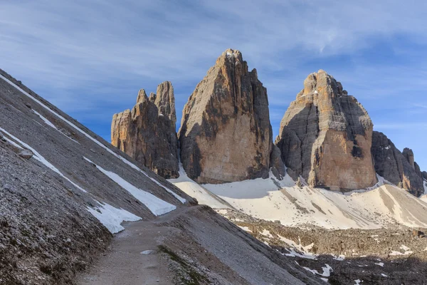 Tre cime. dolomit Alperna, Italien — Stockfoto