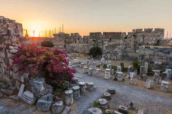 Ruins in the fortress of Kos — Stock Photo, Image