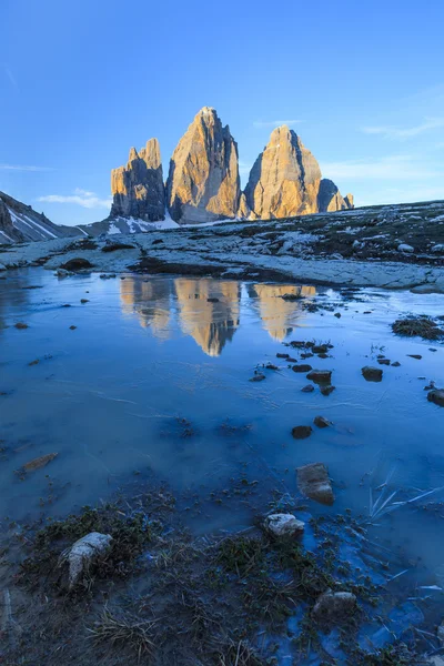 Tre cime. dolomit Alperna, Italien — Stockfoto
