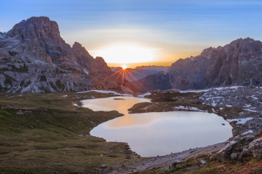 İtalya Alps Dolomites. Lago dei Piani