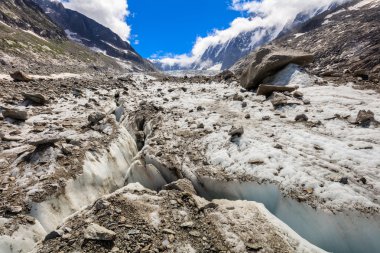 Argentiere buzul Alpleri'nde Chamonix, Fransa