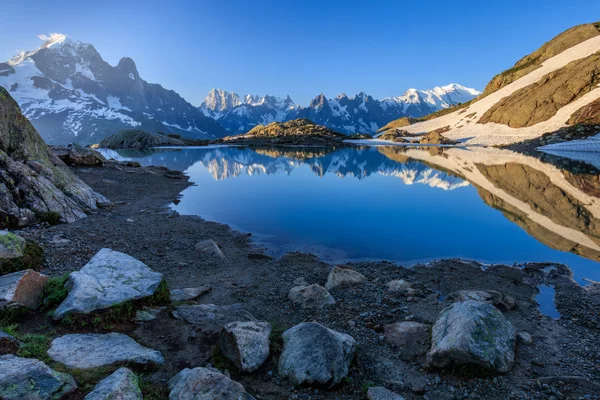 Lac Blanc, Alpy Graickie, Francja — Zdjęcie stockowe
