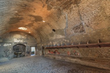 Roman baths at the ancient city of Herculaneum clipart