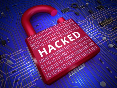 Devre, 3d kavramı üzerinde haked dijital asma kilit