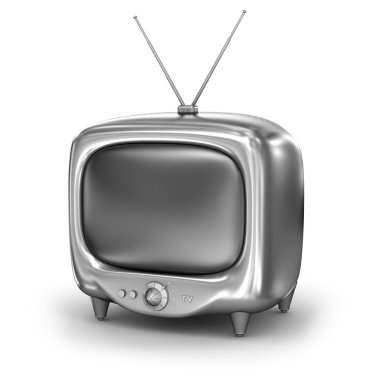 Retro tv seti. Beyaz arka plan üzerinde izole. kendi tasarım.