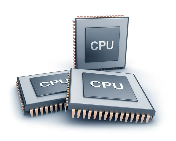 Set of microprocessors — Stock Photo, Image