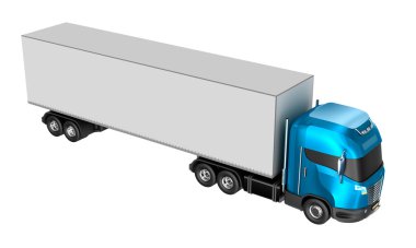 beyaz bitti izole kamyon. kendi tasarım.