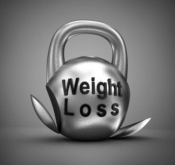 Weight loss concept over white — Stock Photo, Image