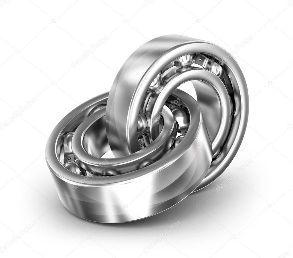 Two bearings linked together on white background Stock Photo by ©Alexmit 74112985