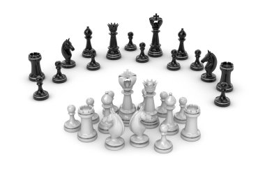 Satranç kavramı - Beyaz takım saldırı altında