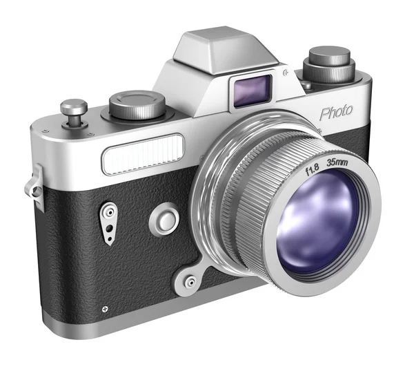 Retro camera isolated on white background — Stock Photo, Image
