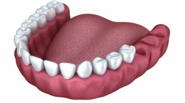 alt dişler ve Diş implantları üzerine beyaz izole yakından görmek