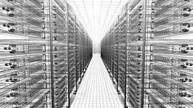 Görünümü - datacenter server odanın iç kafes