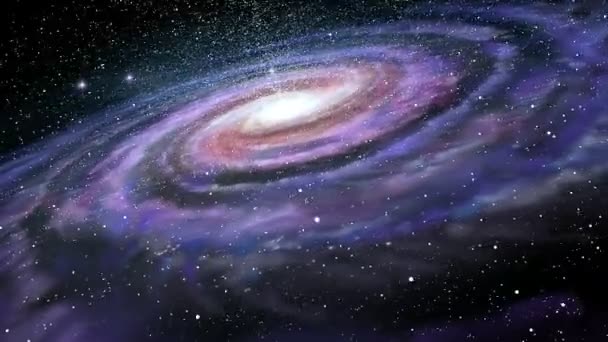 Spiral galaxy, animation of Milky Way — Stock Video