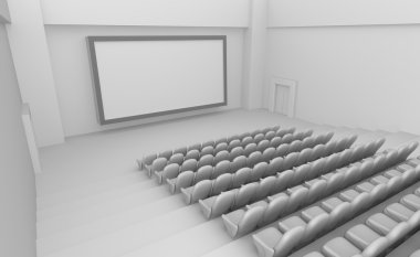 boş film tiyatro iç boş ekran ile