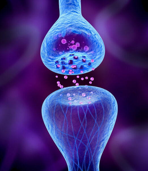 Active receptor isolated on blue