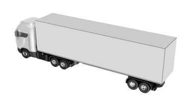 beyaz bitti izole kamyon. kendi tasarım.