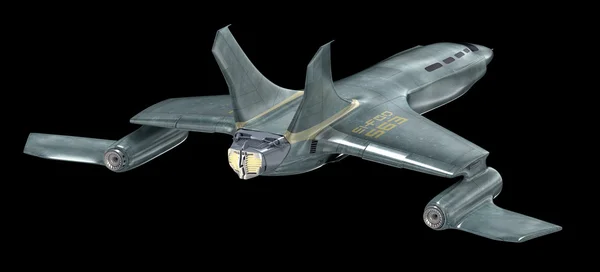 Future spaceship . 3D image . MY OWN DESIGN — Stock Photo, Image