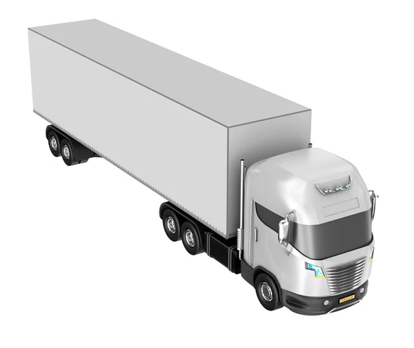 Vrachtwagen geïsoleerd over wit. mijn eigen ontwerp. — Stockfoto