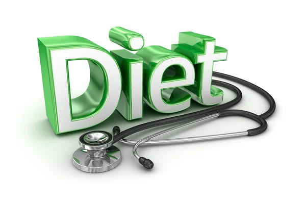 Diet text, 3d medicin koncept — Stockfoto