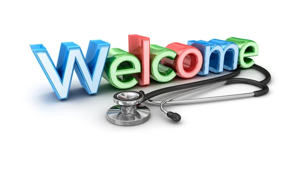 Welcome to medicine, 3d Concept isolated — Stock Photo, Image