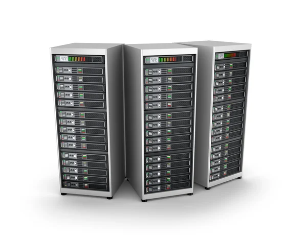 IT server grid, over white — Stock Photo, Image