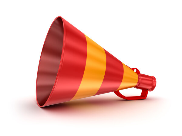 Воздушный крик изолирован от белого. 3D изображение
.